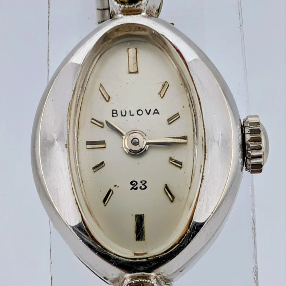1967 Bulova 23J Manual Wind Diamond Watch 10K RGP Gold Filled Bracelet 6